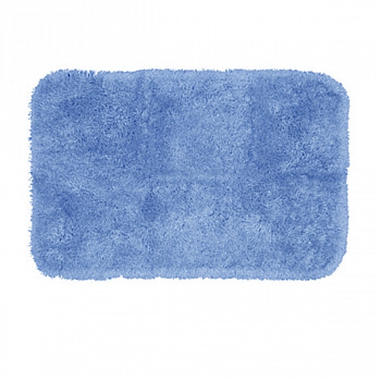 Коврик ворсовый для ванной комнаты Plush Blue Summer из нейлона и латекса прямоугольный 60х102 см синий, Mohawk, 4682